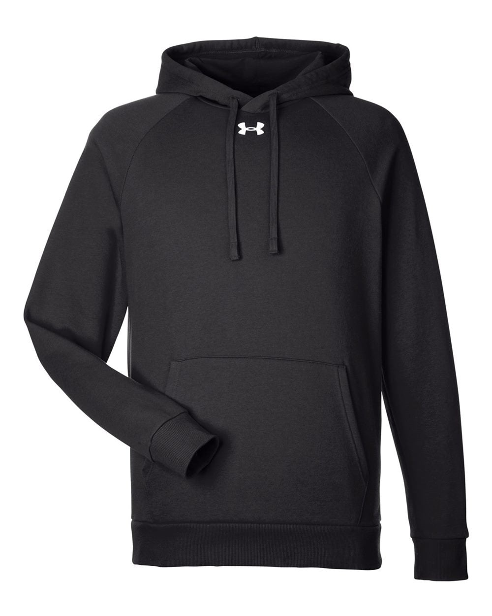 Men's Rival Fleece Hooded Sweatshirt Black/ White_3