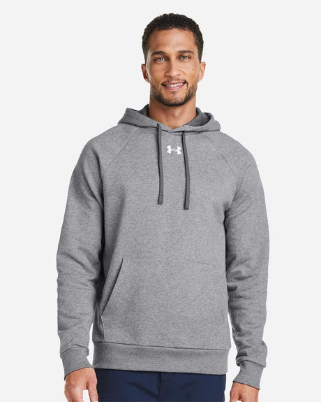 Men's Rival Fleece Hooded Sweatshirt CS Grey Light Heather/ White_1
