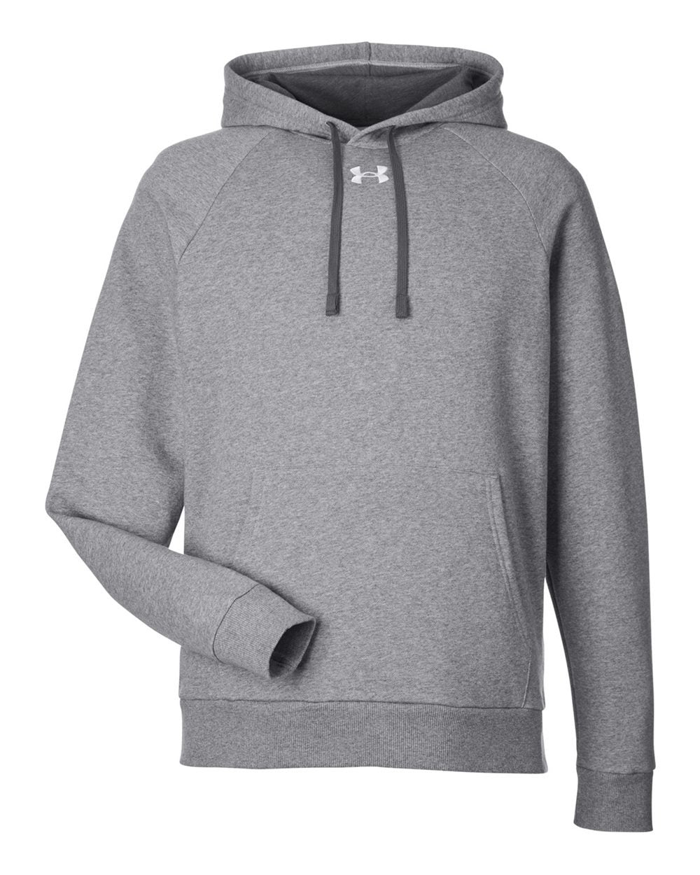 Men's Rival Fleece Hooded Sweatshirt CS Grey Light Heather/ White_3
