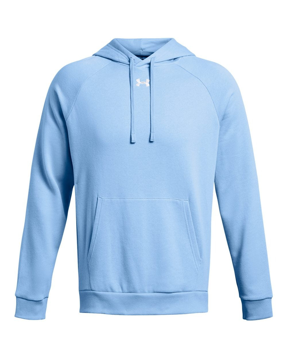 Men's Rival Fleece Hooded Sweatshirt Carolina Blue/ White_2