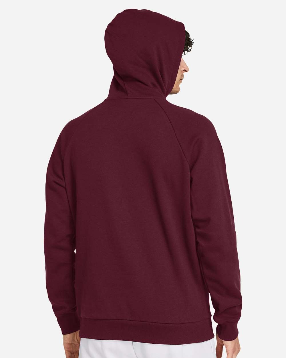 Men's Rival Fleece Hooded Sweatshirt Maroon/ White_1