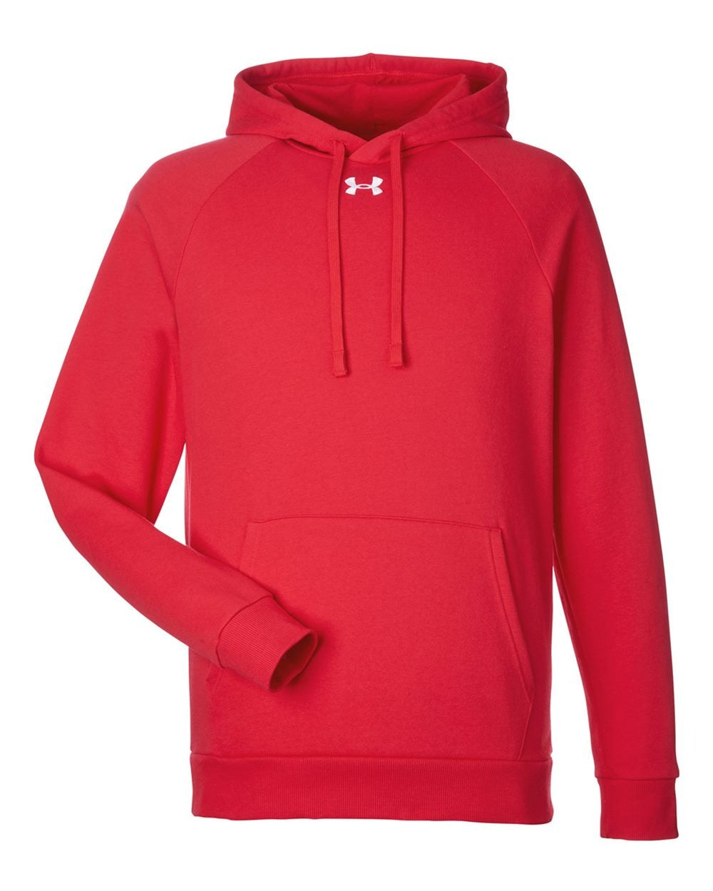 Men's Rival Fleece Hooded Sweatshirt Red/ White_3