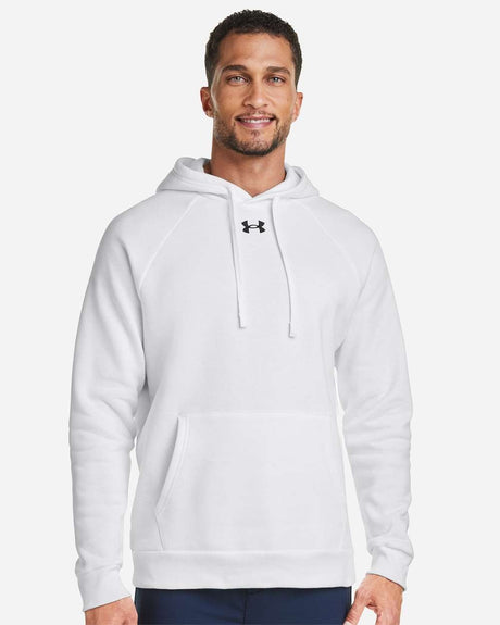 Men's Rival Fleece Hooded Sweatshirt White/ Black