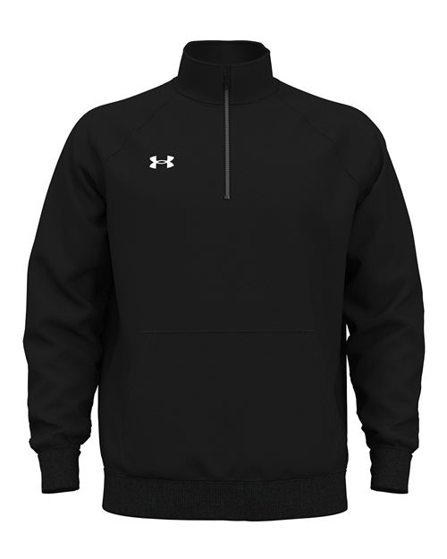 Men's Rival Fleece Quarter-Zip Pullover Black/ White