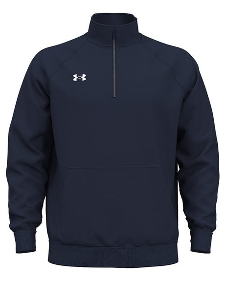 Men's Rival Fleece Quarter-Zip Pullover Midnight Navy/ White