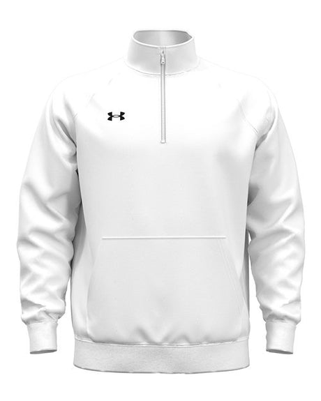 Men's Rival Fleece Quarter-Zip Pullover White/ Black