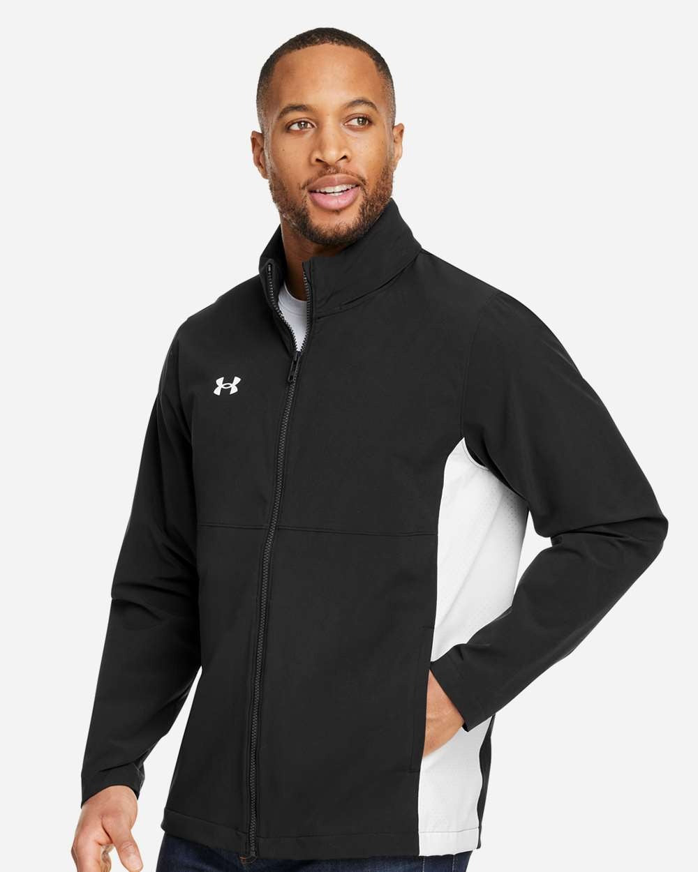 Men's Rival Stretch Jacket Black/ White_1