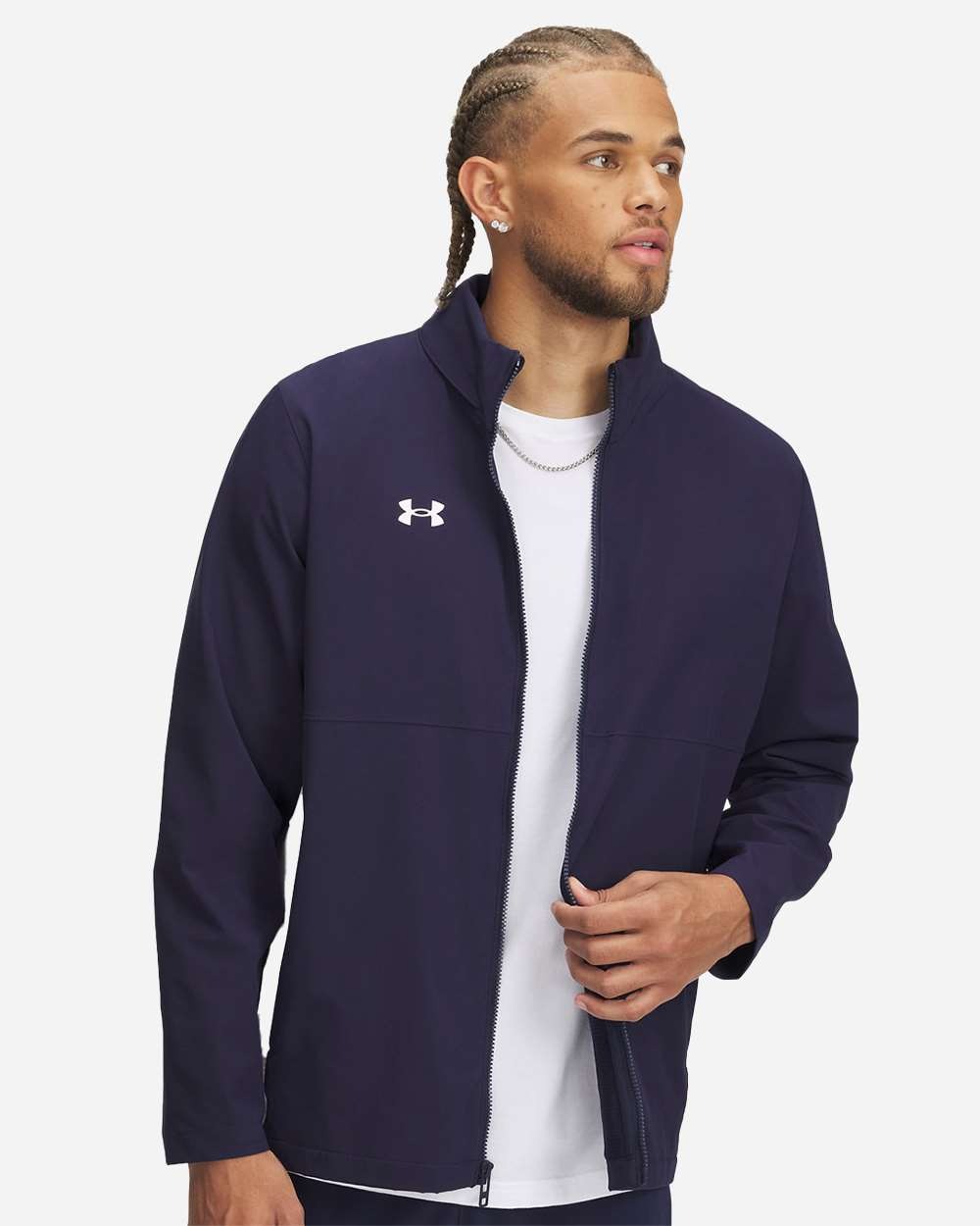 Men's Rival Stretch Jacket Midnight Navy/ White