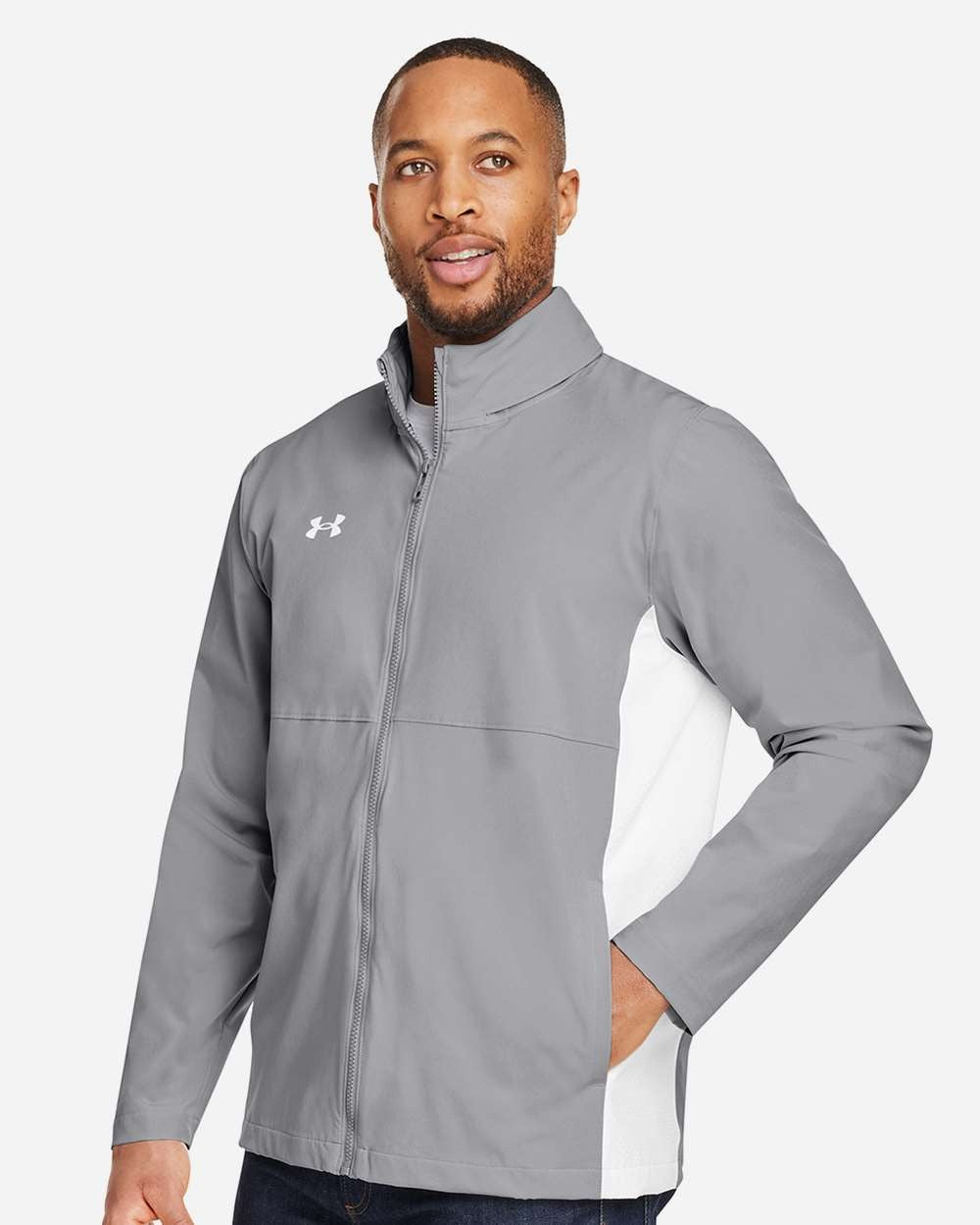 Men's Rival Stretch Jacket Mod Grey/ White_1