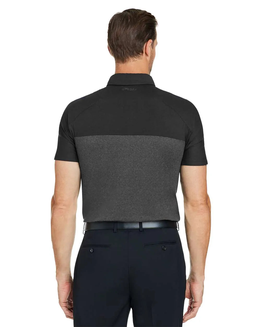 Men's Spyre Flex Colorblock Polo Black_2