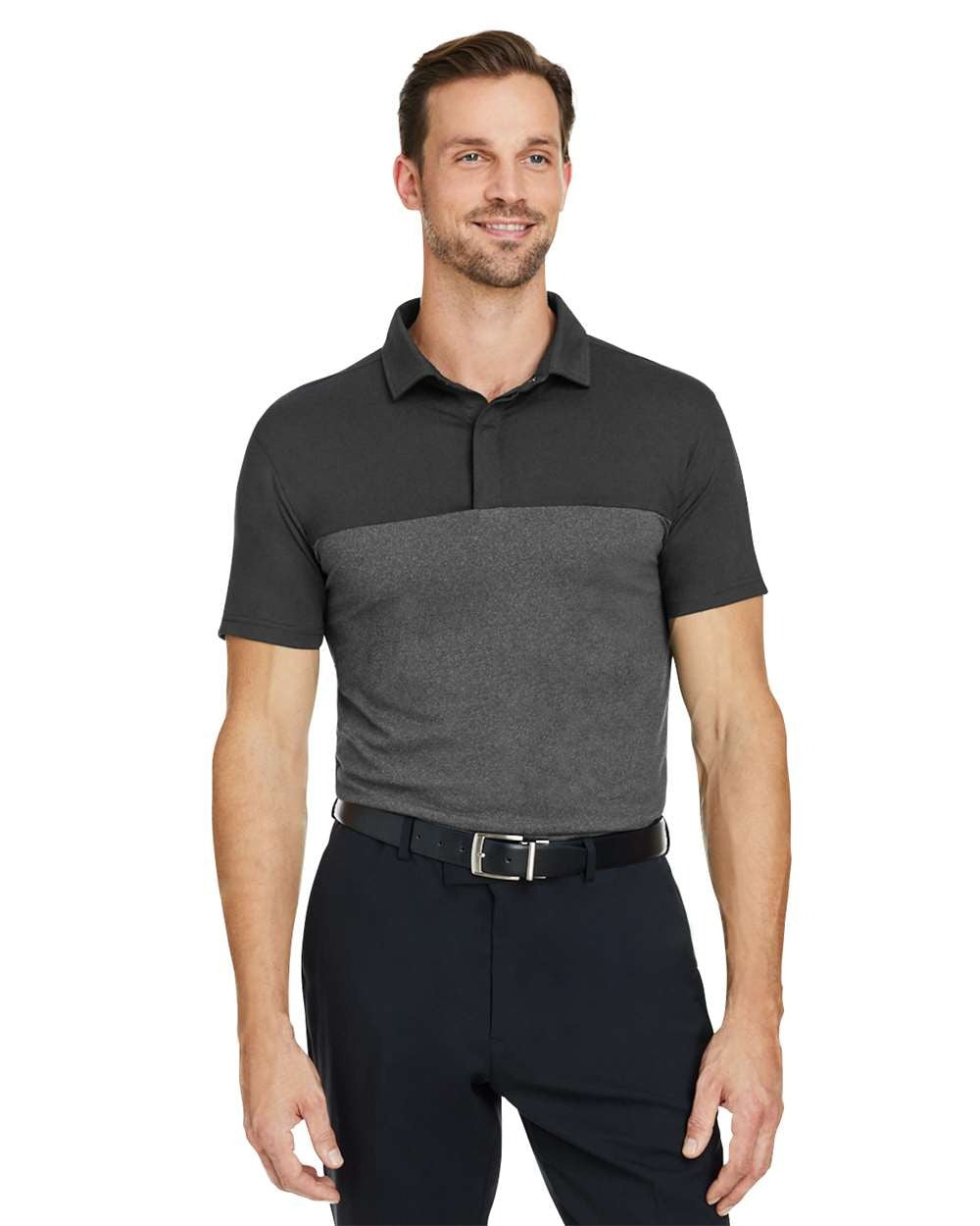 Men's Spyre Flex Colorblock Polo Black/ Black Frost