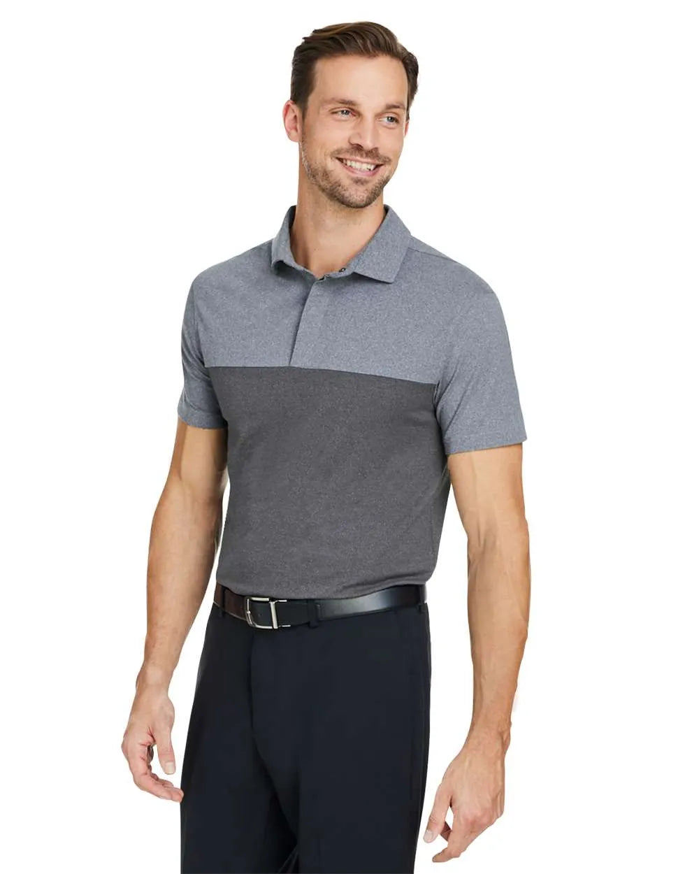 Men's Spyre Flex Colorblock Polo Light Greys_1