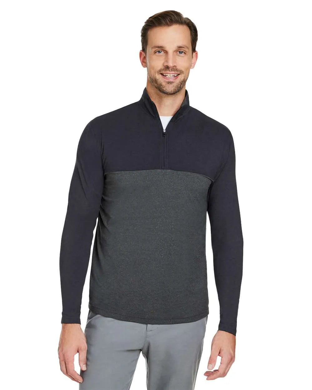 Men's Spyre Flex Colorblock Quarter-Zip Black