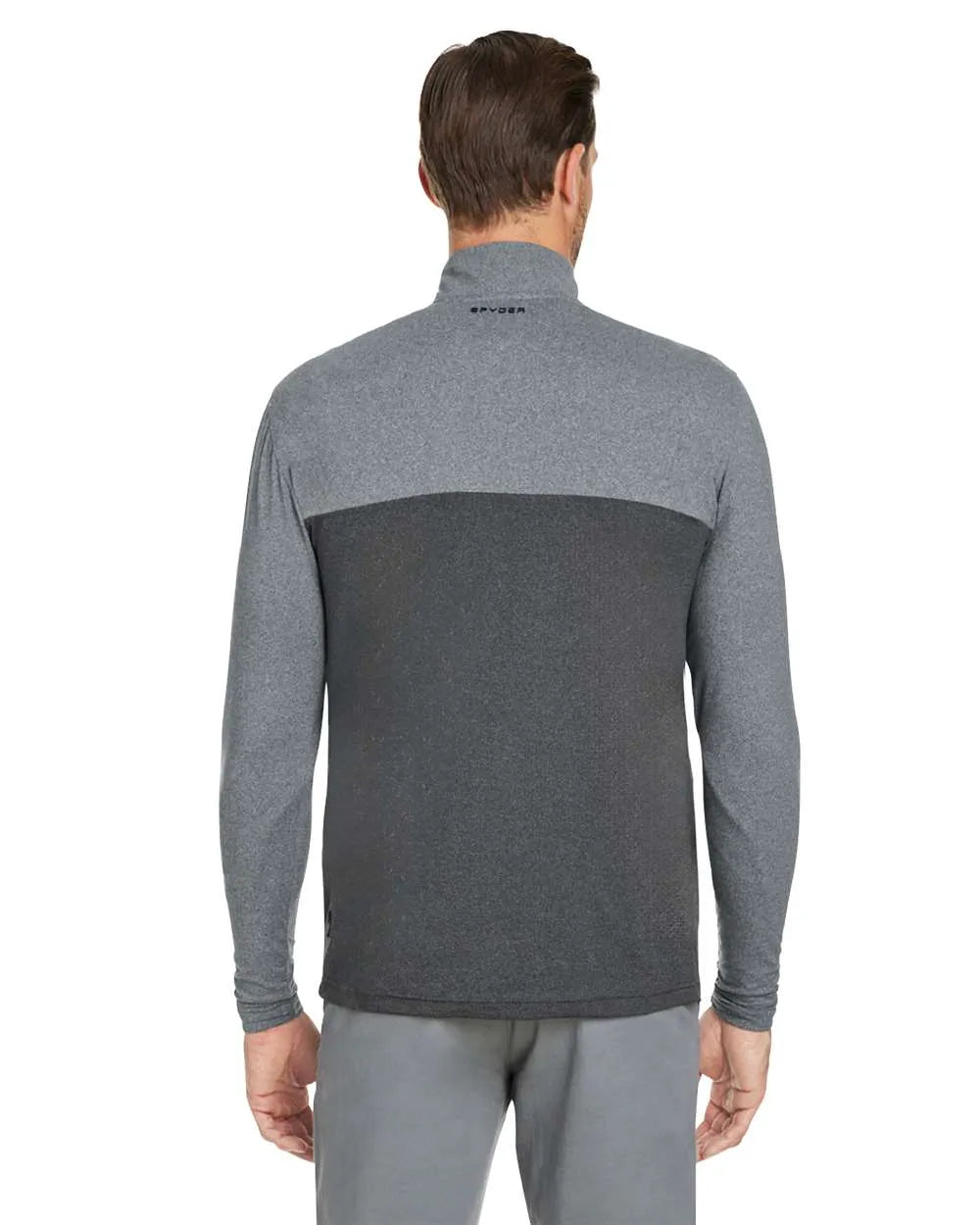 Men's Spyre Flex Colorblock Quarter-Zip Light Greys_2