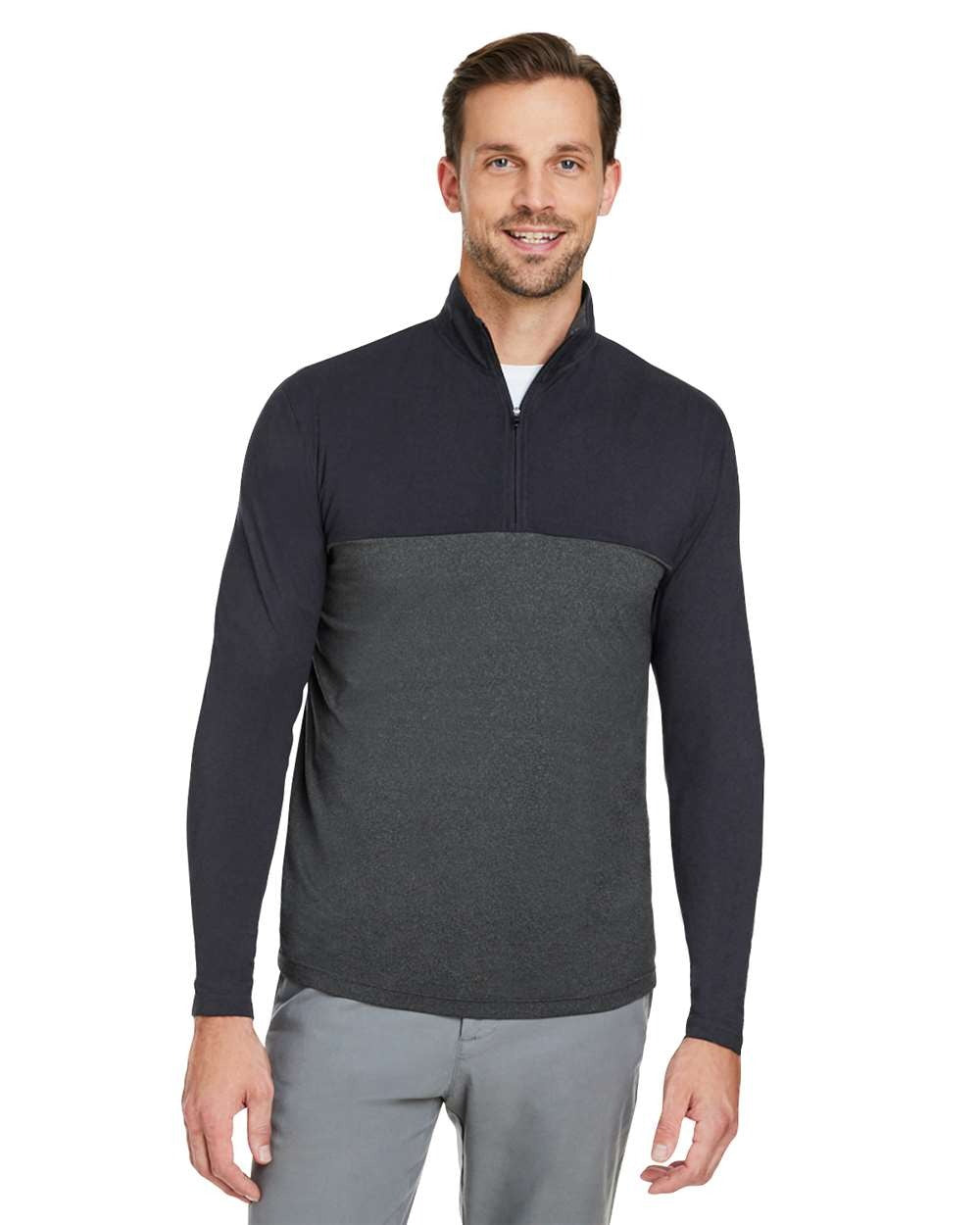 Men's Spyre Flex Colorblock Quarter-Zip Pullover Black/ Black Frost