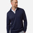 Men's Storm Sweater Fleece Quarter-Zip Pullover Midnight Navy/ White