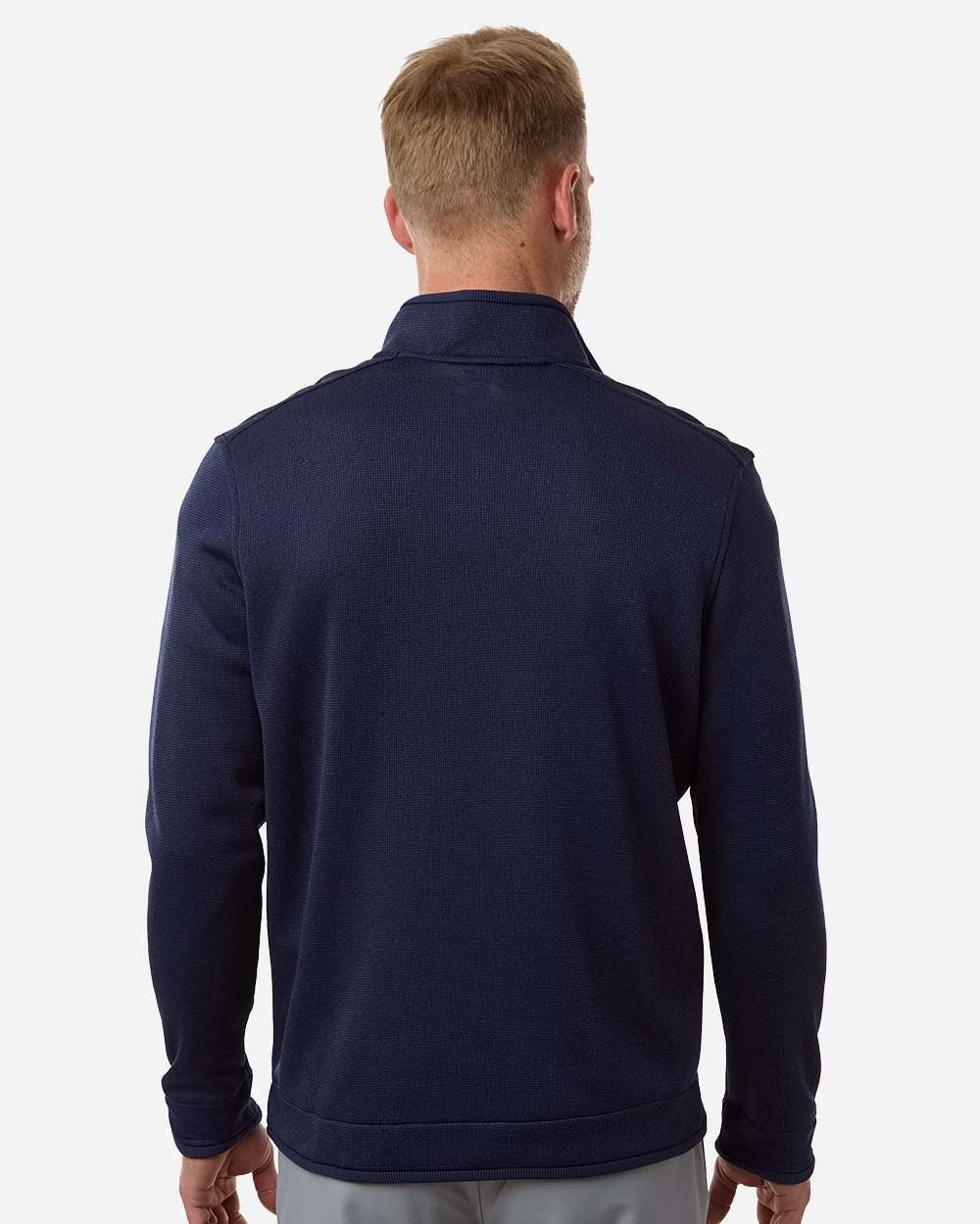 Men's Storm Sweater Fleece Quarter-Zip Pullover Midnight Navy/ White_1