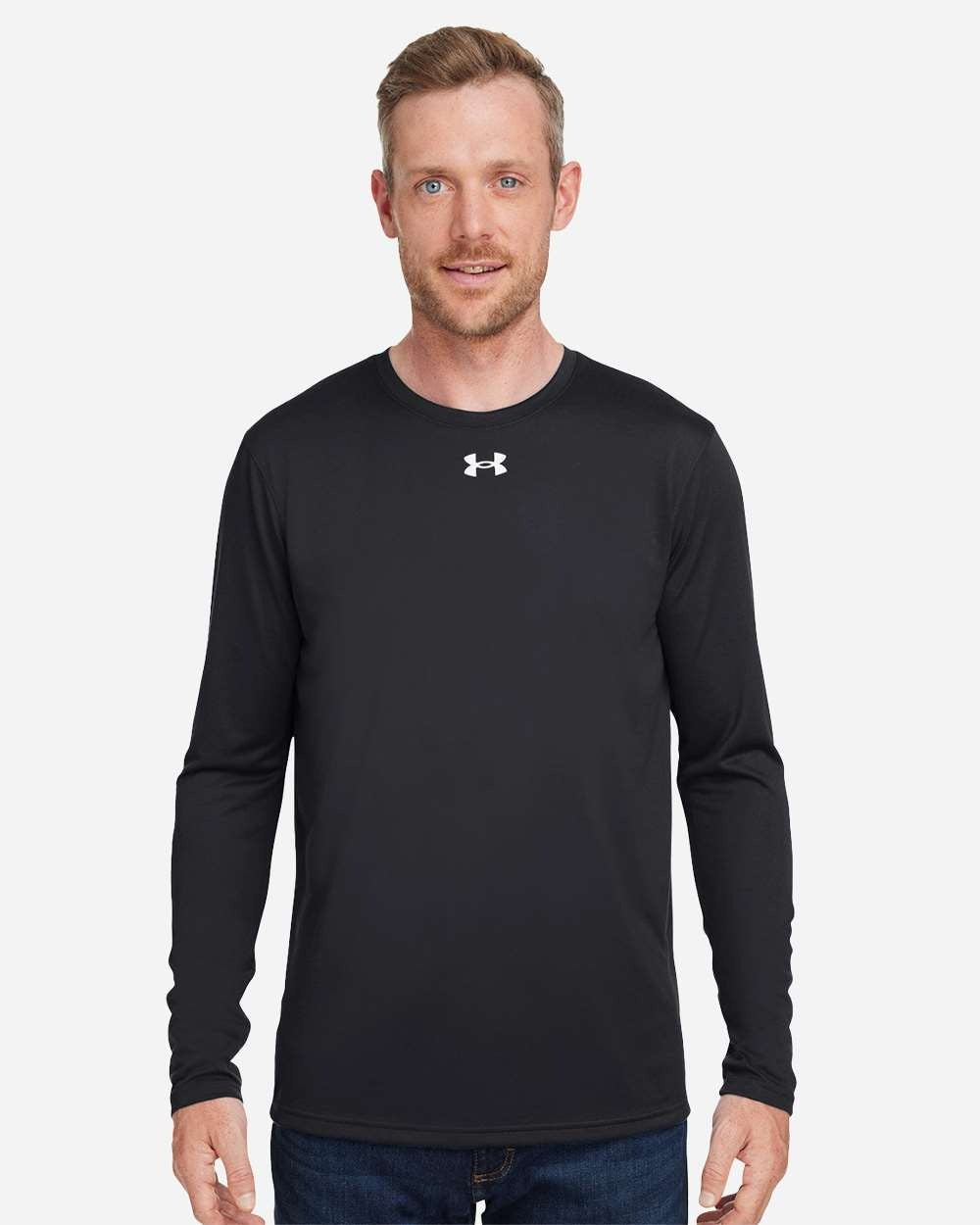 Men's Team Tech™ Long Sleeve T-Shirt Black/ White