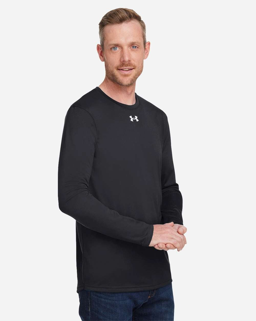 Men's Team Tech™ Long Sleeve T-Shirt Black/ White_1
