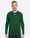 Men's Team Tech™ Long Sleeve T-Shirt Forest Green/ White