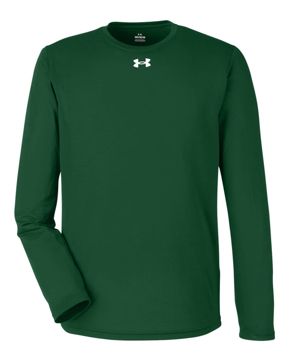 Men's Team Tech™ Long Sleeve T-Shirt Forest Green/ White_3