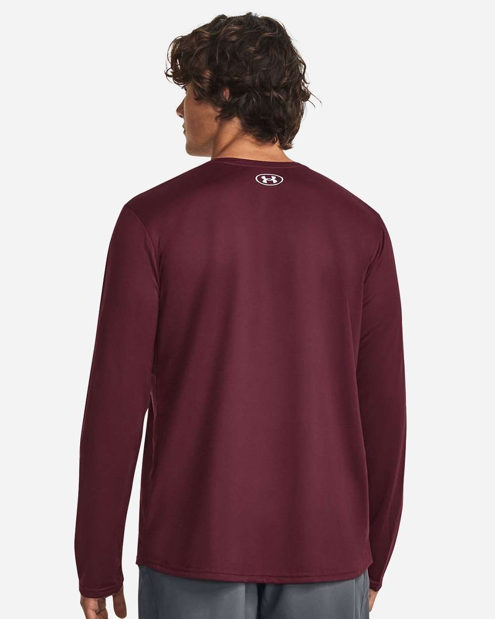 Men's Team Tech™ Long Sleeve T-Shirt Maroon/ White_1