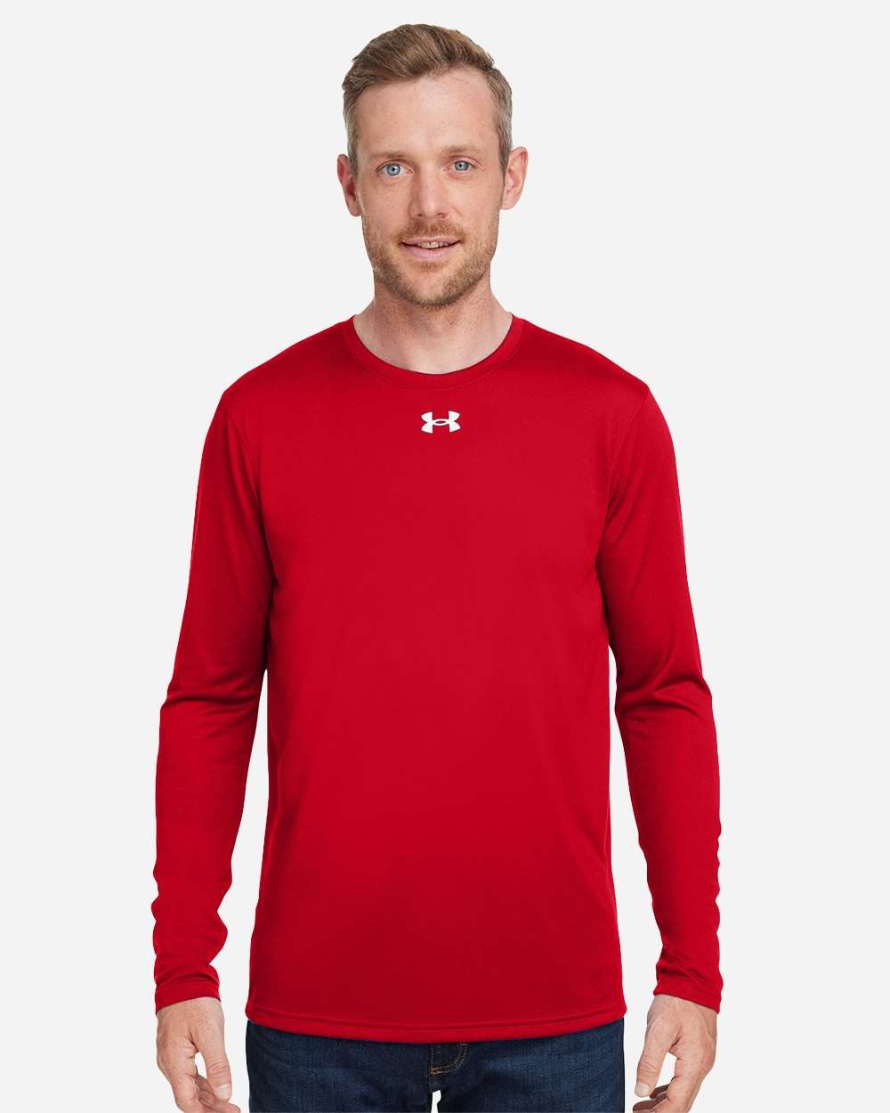 Men's Team Tech™ Long Sleeve T-Shirt Red/ White