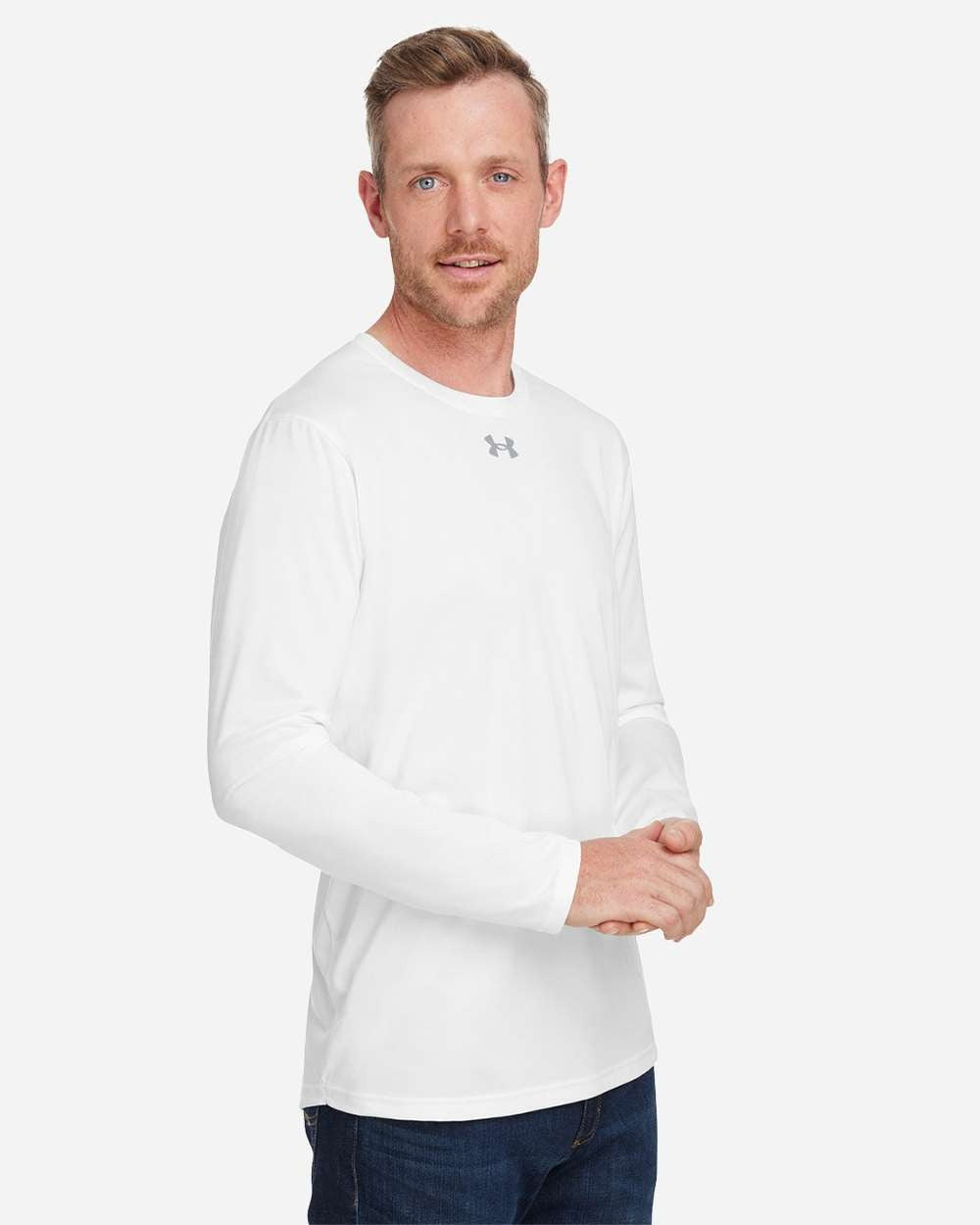 Men's Team Tech™ Long Sleeve T-Shirt White/ Mod Grey_1