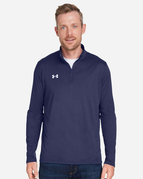 Men's Team Tech™ Quarter-Zip Pullover Midnight Navy/ White