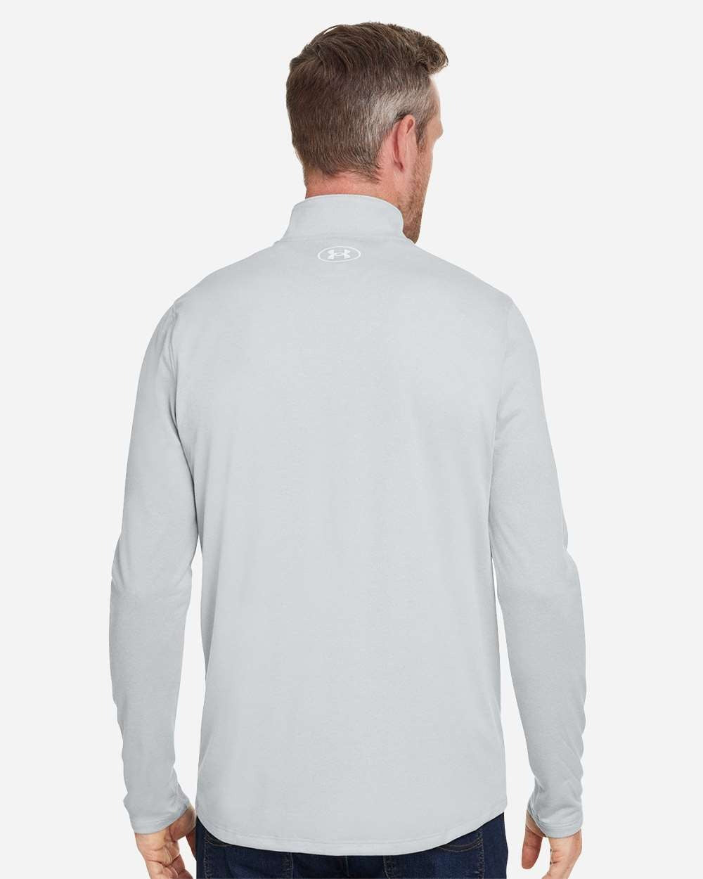 Men's Team Tech™ Quarter-Zip Pullover Mod Grey Light Heather/ White_2