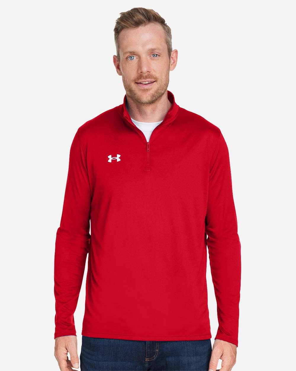 Men's Team Tech™ Quarter-Zip Pullover Red/ White