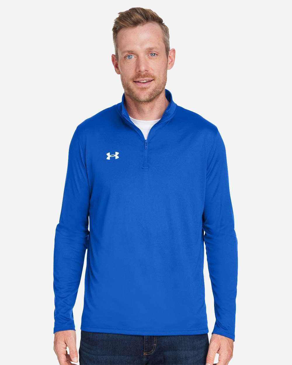 Men's Team Tech™ Quarter-Zip Pullover Royal/ White