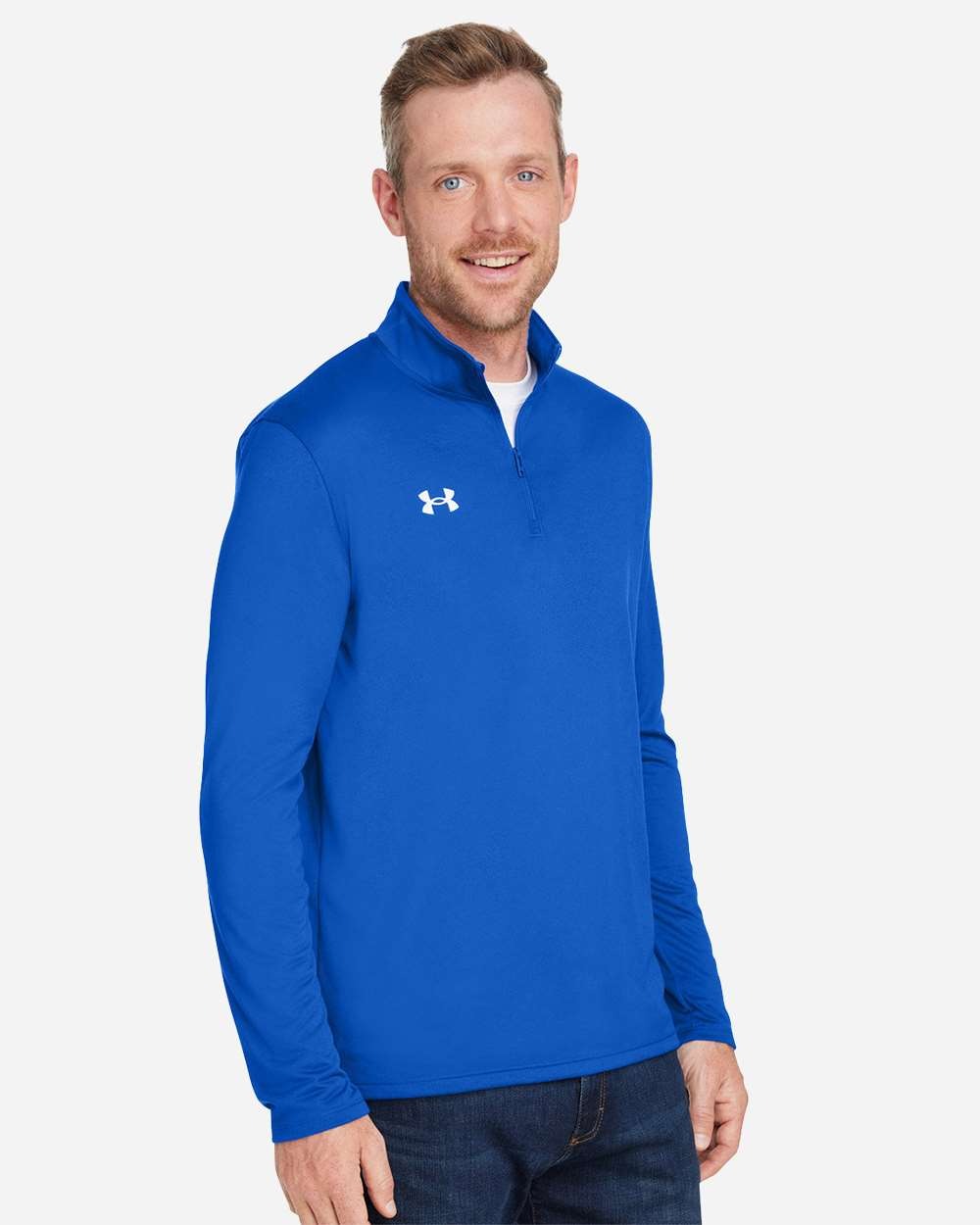 Men's Team Tech™ Quarter-Zip Pullover Royal/ White_1