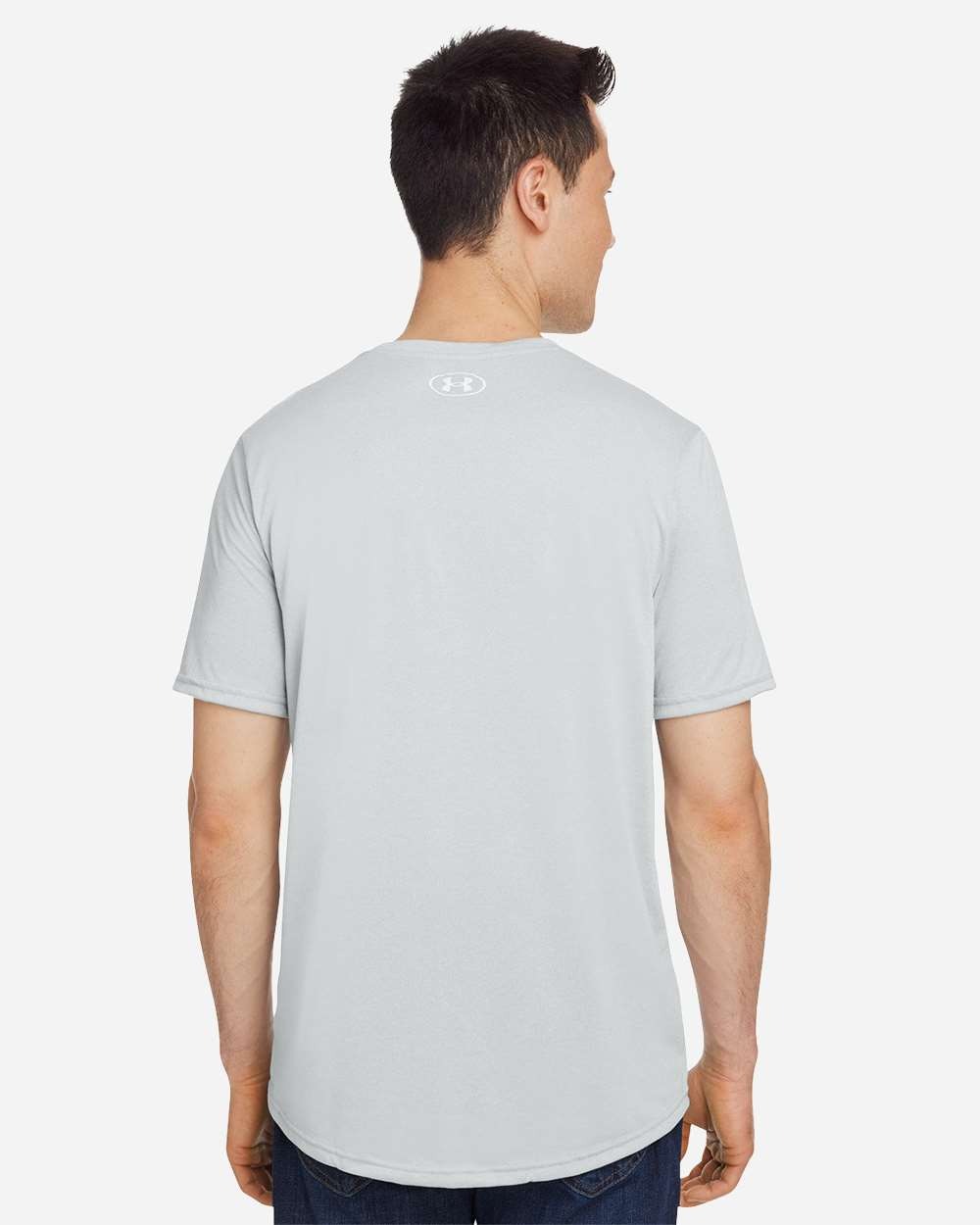 Men's Team Tech™ T-Shirt Mod Grey Light Heather/ White_2