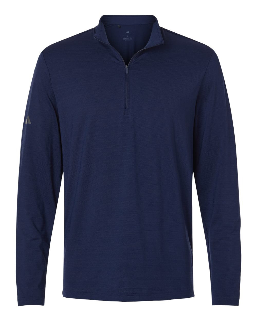 Men's Textured Stripe Quarter-Zip Pullover Dark Blue_3