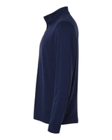 Men's Textured Stripe Quarter-Zip Pullover Dark Blue_4