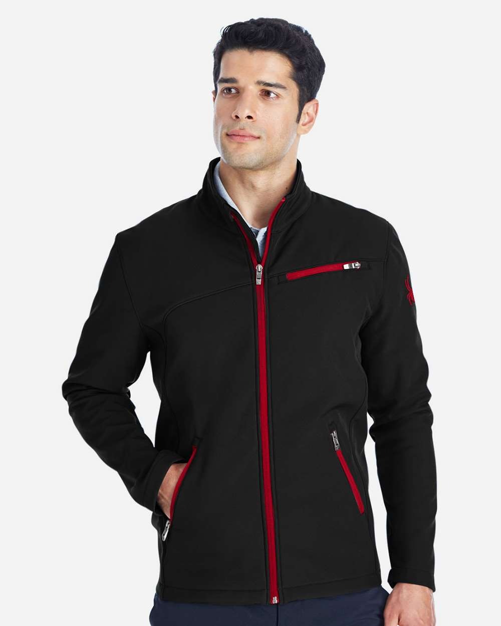Men's Transport Soft Shell Jacket Black/ Red