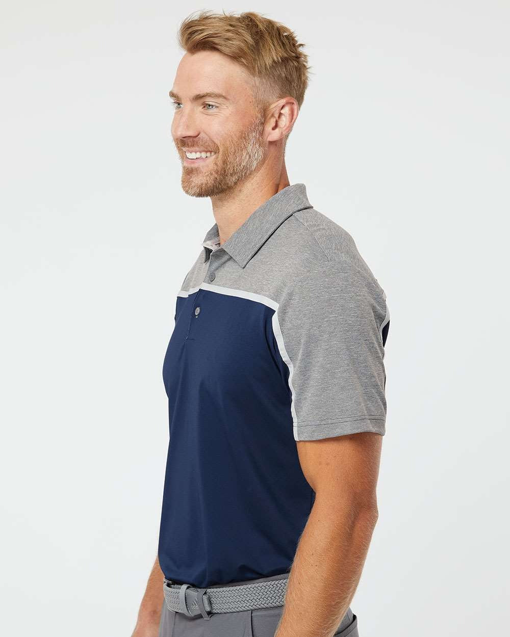 Men's Ultimate Colorblocked Polo Collegiate Navy/ Grey Two/ Grey Five Melange_1