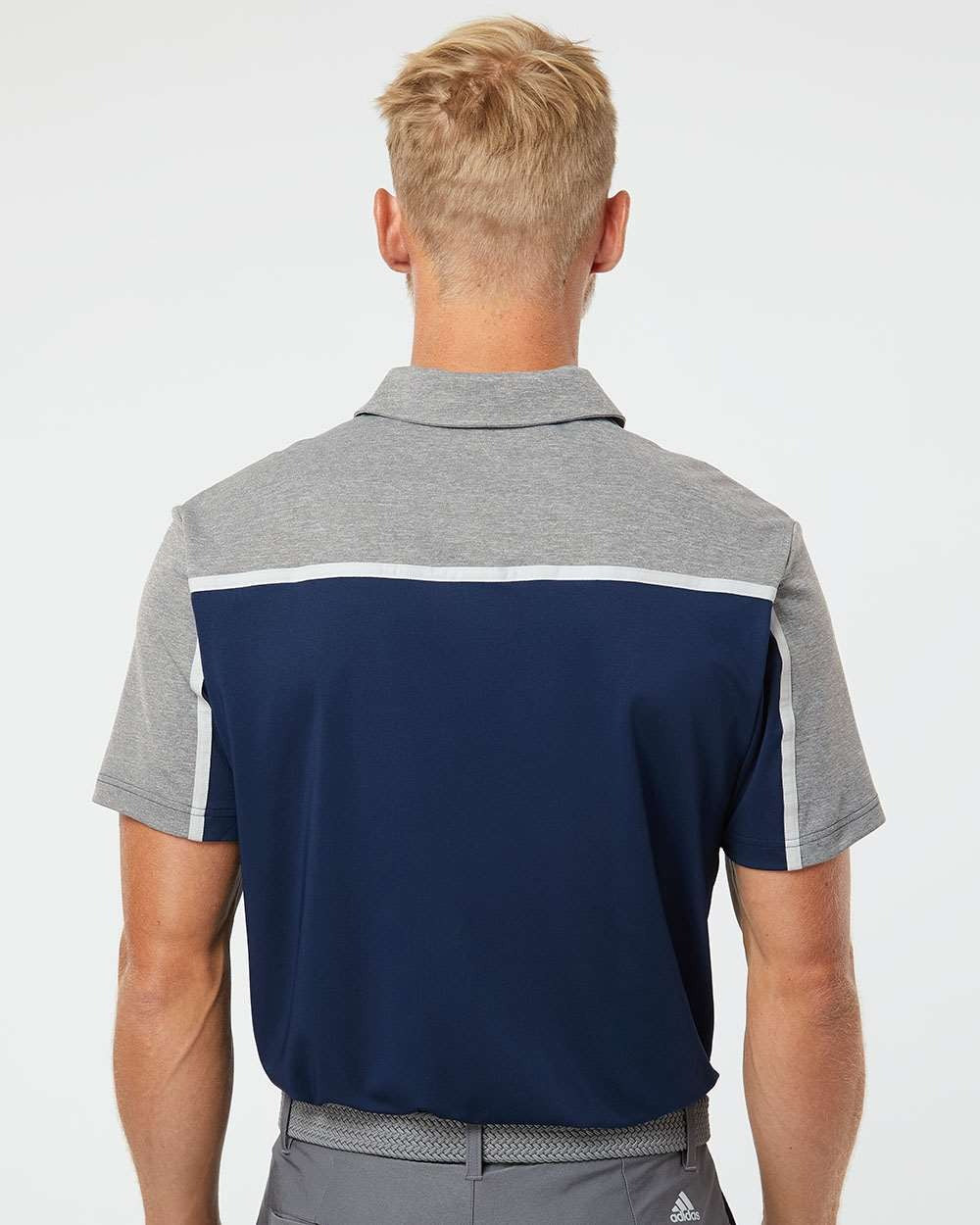Men's Ultimate Colorblocked Polo Collegiate Navy/ Grey Two/ Grey Five Melange_2