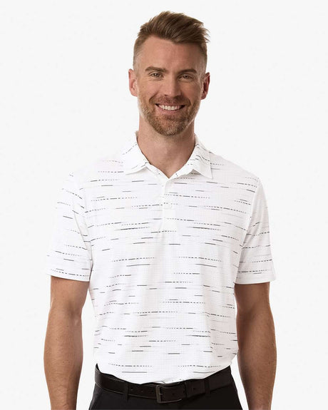 Men's Ultimate Mesh Glimmer Print Polo Clear Pink
