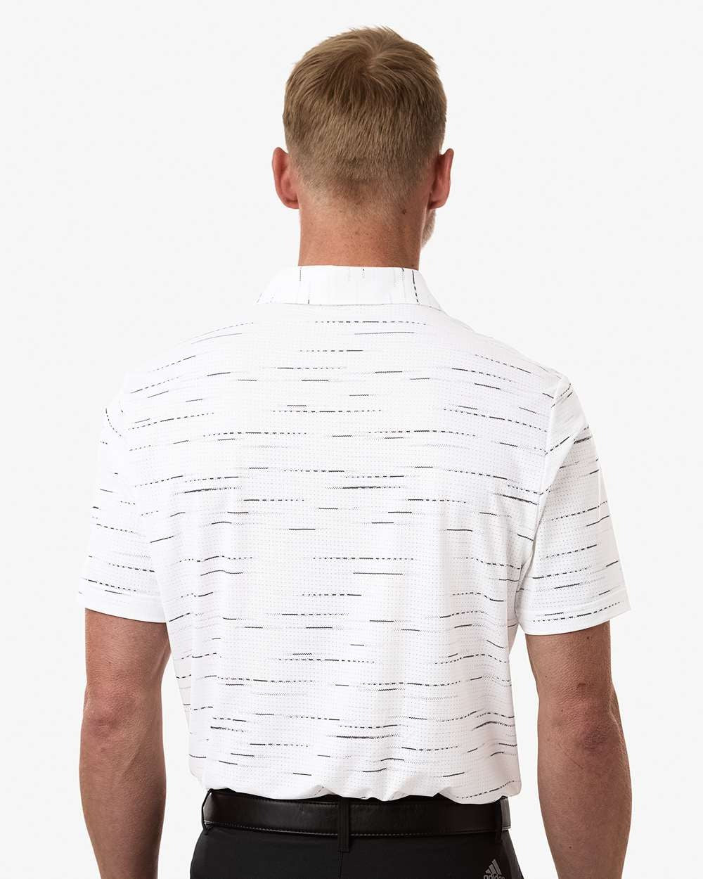Men's Ultimate Mesh Glimmer Print Polo Clear Pink_2