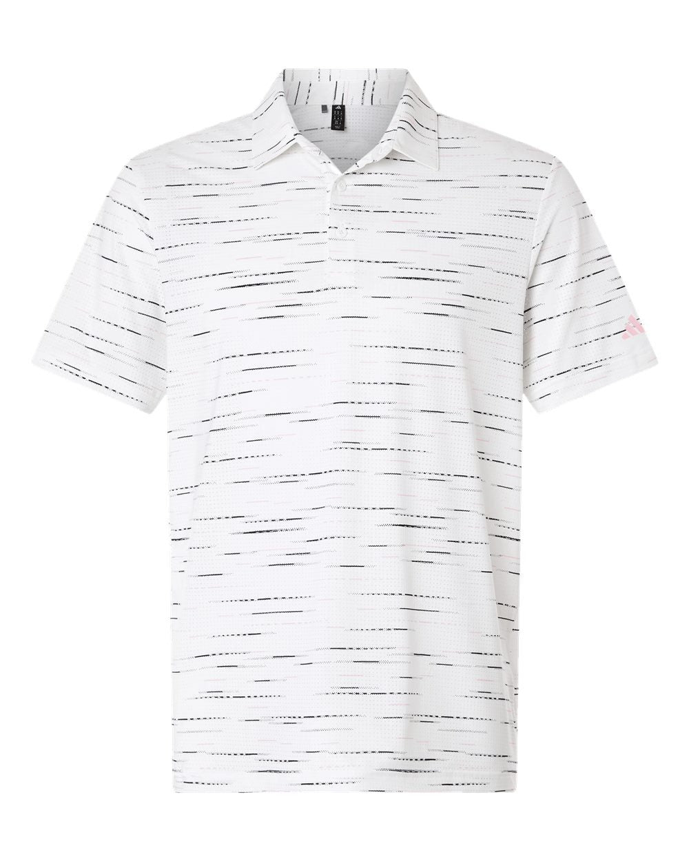 Men's Ultimate Mesh Glimmer Print Polo Clear Pink_3