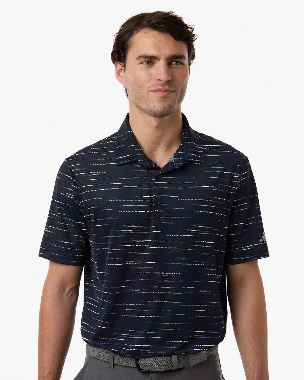 Men's Ultimate Mesh Glimmer Print Polo Collegiate Navy