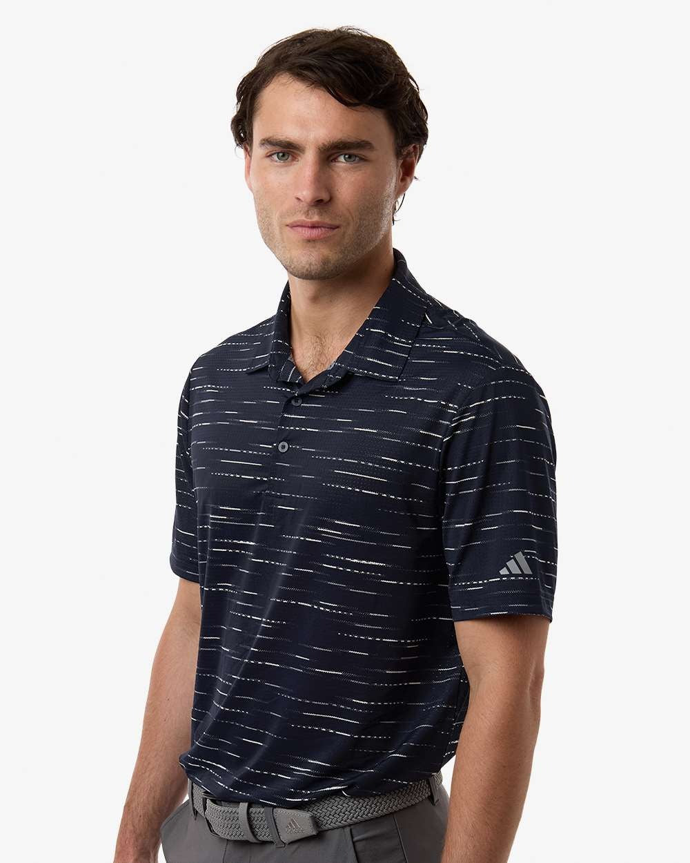 Men's Ultimate Mesh Glimmer Print Polo Collegiate Navy_1