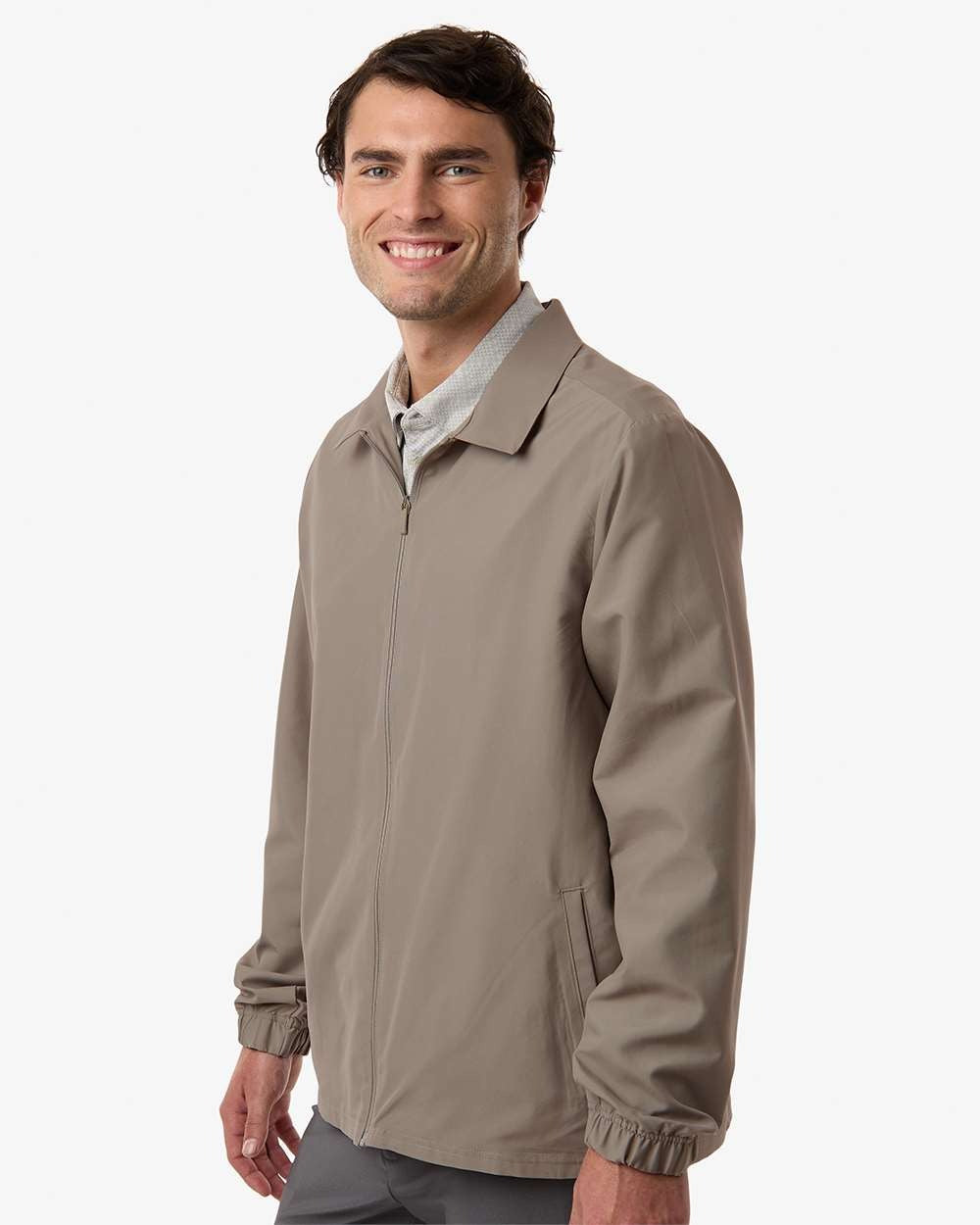Men's Woven Full-Zip Jacket Putty Beige_1