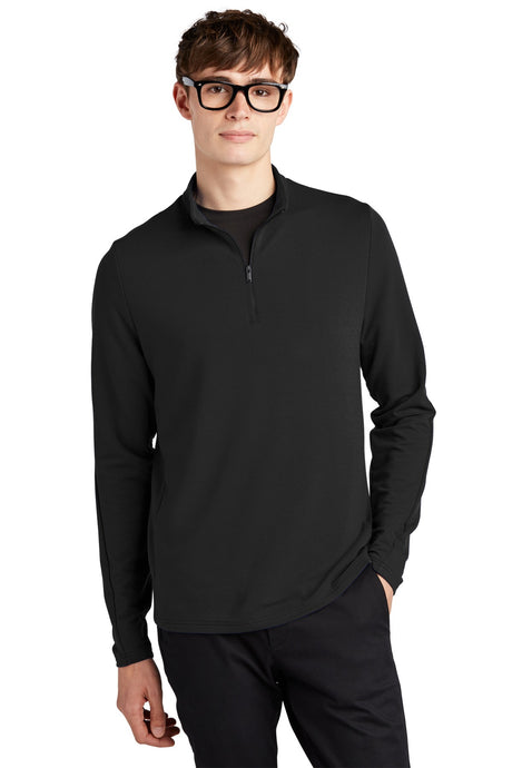 Mercer+Mettle ®  Stretch 1/4-Zip Pullover MM3010 Deep Black_1