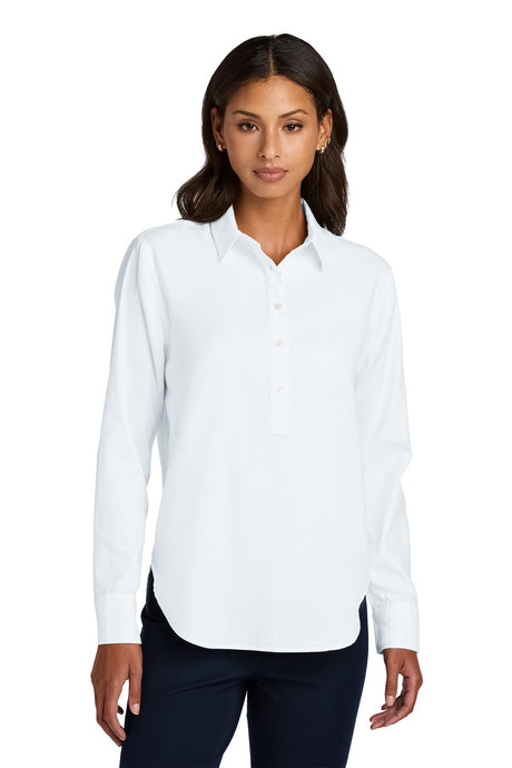 Mercer+Mettle ®  Women's Long Sleeve Modern Oxford Shirt MM2003 White_1