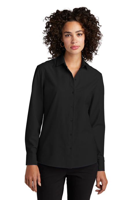 Mercer+Mettle ®  Women's Long Sleeve Stretch Woven Shirt MM2001 Deep Black_1