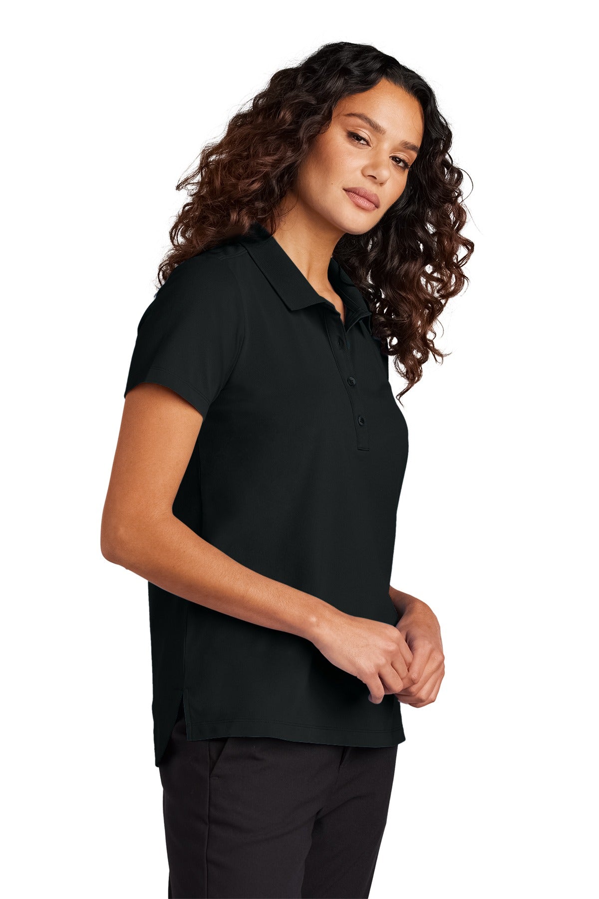 Mercer+Mettle ®  Women's Stretch Pique Polo MM1005 Deep Black_3