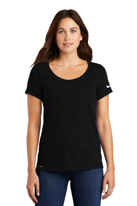 Nike Ladies Dri-FIT Cotton/Poly Scoop Neck Tee. NKBQ5234